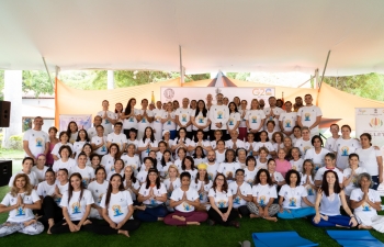 Vislumbres del 9 Dia Internacional del Yoga-2023 organizado por la Embajada de la India, Caracas.
